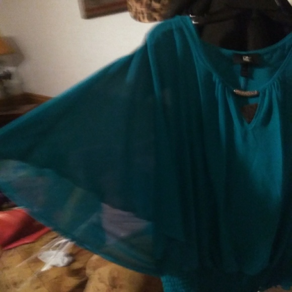 IZ Buyer (Kohls) Turquoise blouse - Picture 5 of 6